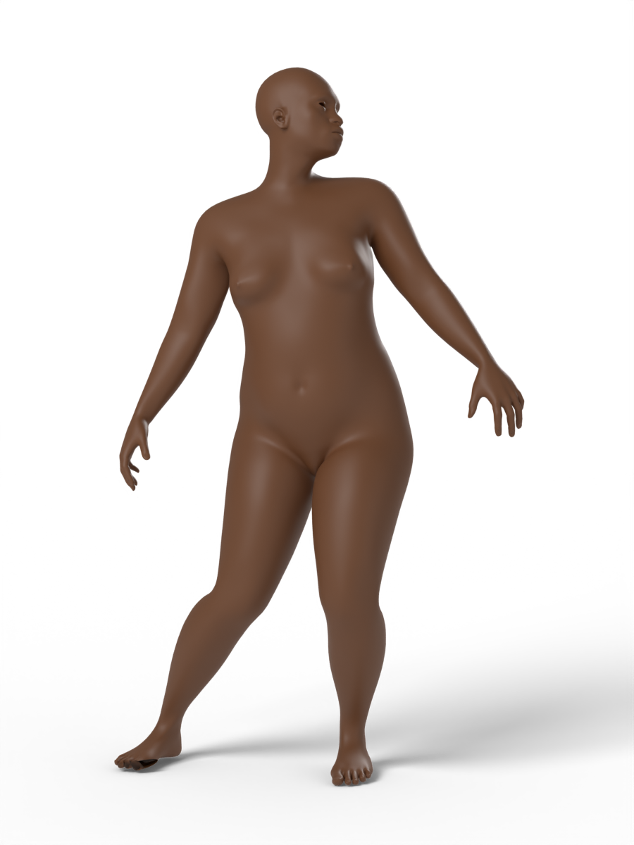 Wide step, turning head — figure drawing reference
