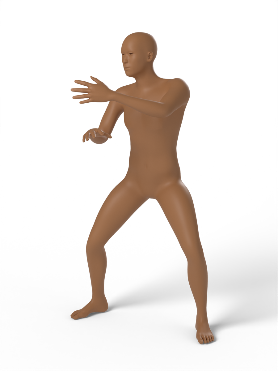 Tai chi, wide stance — figure drawing reference